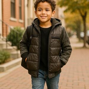 Urban Republic Boys’ Hooded Puffer Jacket – Size 7/8